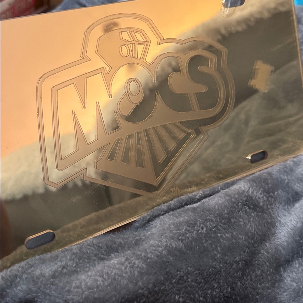 Gold UTC Mocs License Plate - Picture 2 of 4